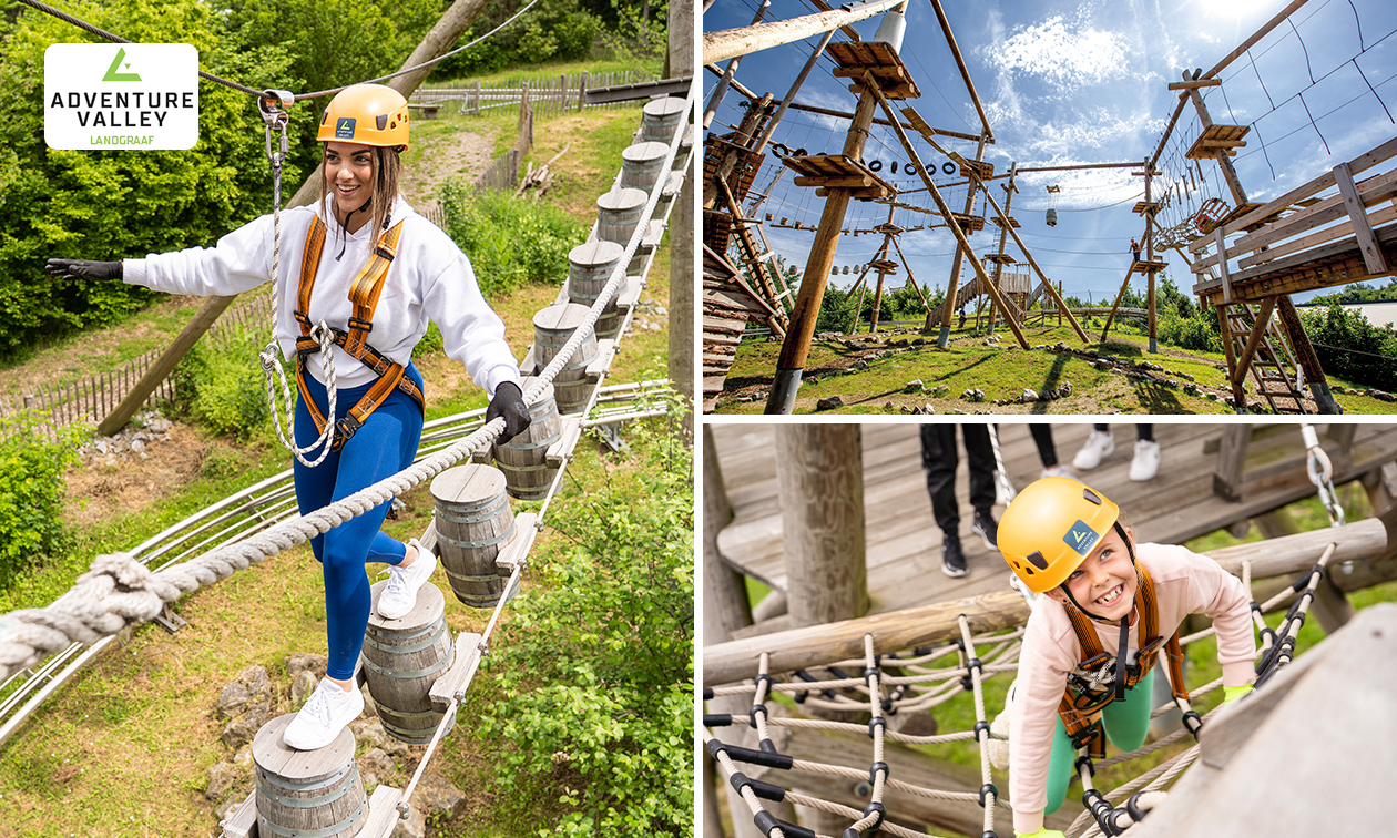 Entree voor klimpark Adventure Valley + evt. 5 ritjes Alpine Coaster Rodelbaan