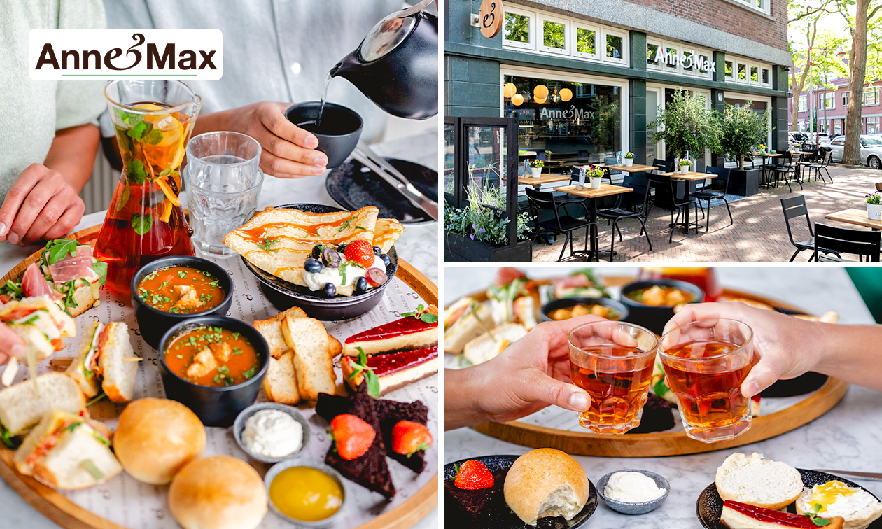 High tea inclusief onbeperkt thee bij Anne&Max Den Haag Hoytema