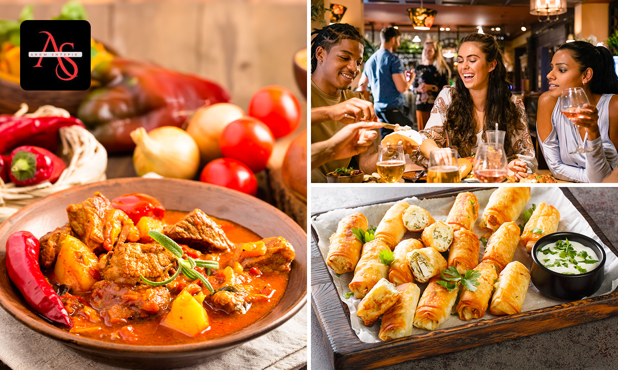 Albanees 3-gangendiner of -lunch à la carte bij Arom Shtepie in hartje Brussel