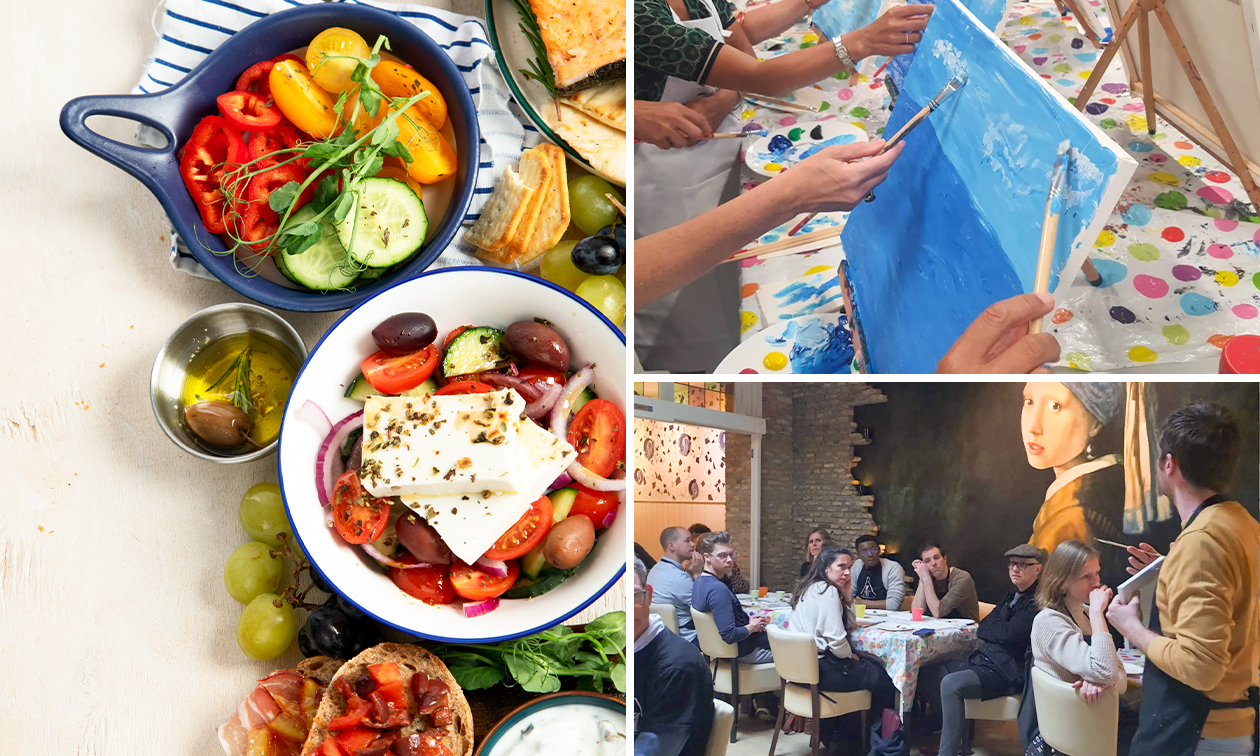 Workshop naar keuze (3 uur) + Mediterrane hapjes + onbeperkt drankjes