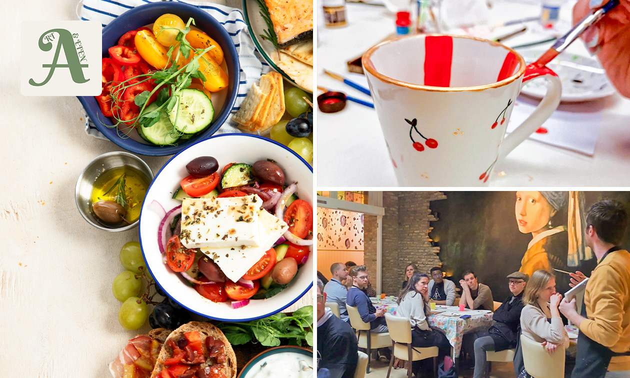 Workshop naar keuze (3 uur) + Mediterrane hapjes + onbeperkt drankjes
