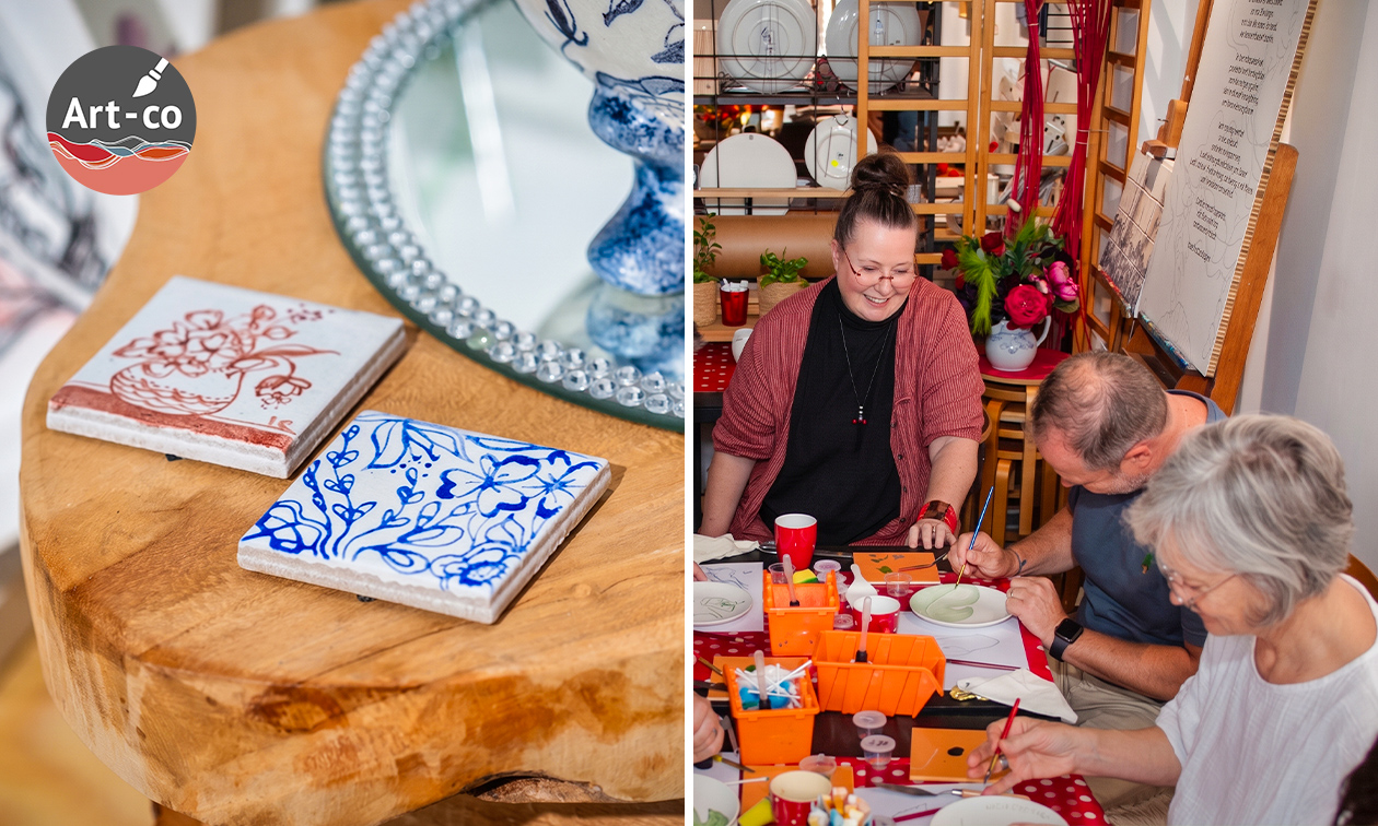Workshop keramiek schilderen (2 tot 2,5 uur) + onbeperkt koffie of thee + lekkernij