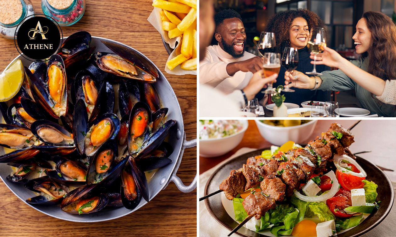2-gangenlunch naar keuze bij Athene Grieks Restaurant-Brasserie