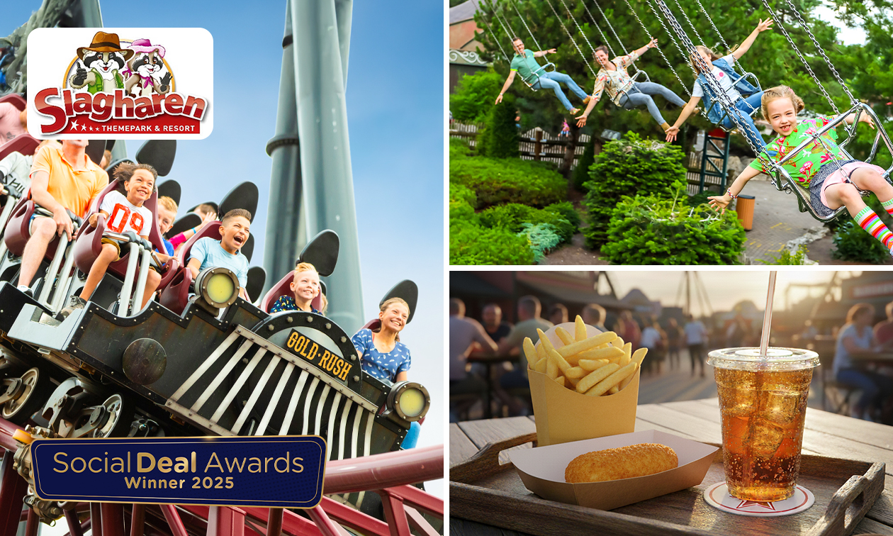 Entreeticket voor Attractiepark Slagharen + evt. snack + friet + drankje