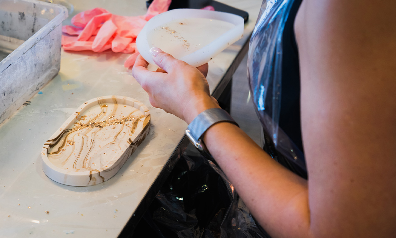 Workshop Jesmonite (3 uur) + welkomstdrankje nabij Geraardsbergen