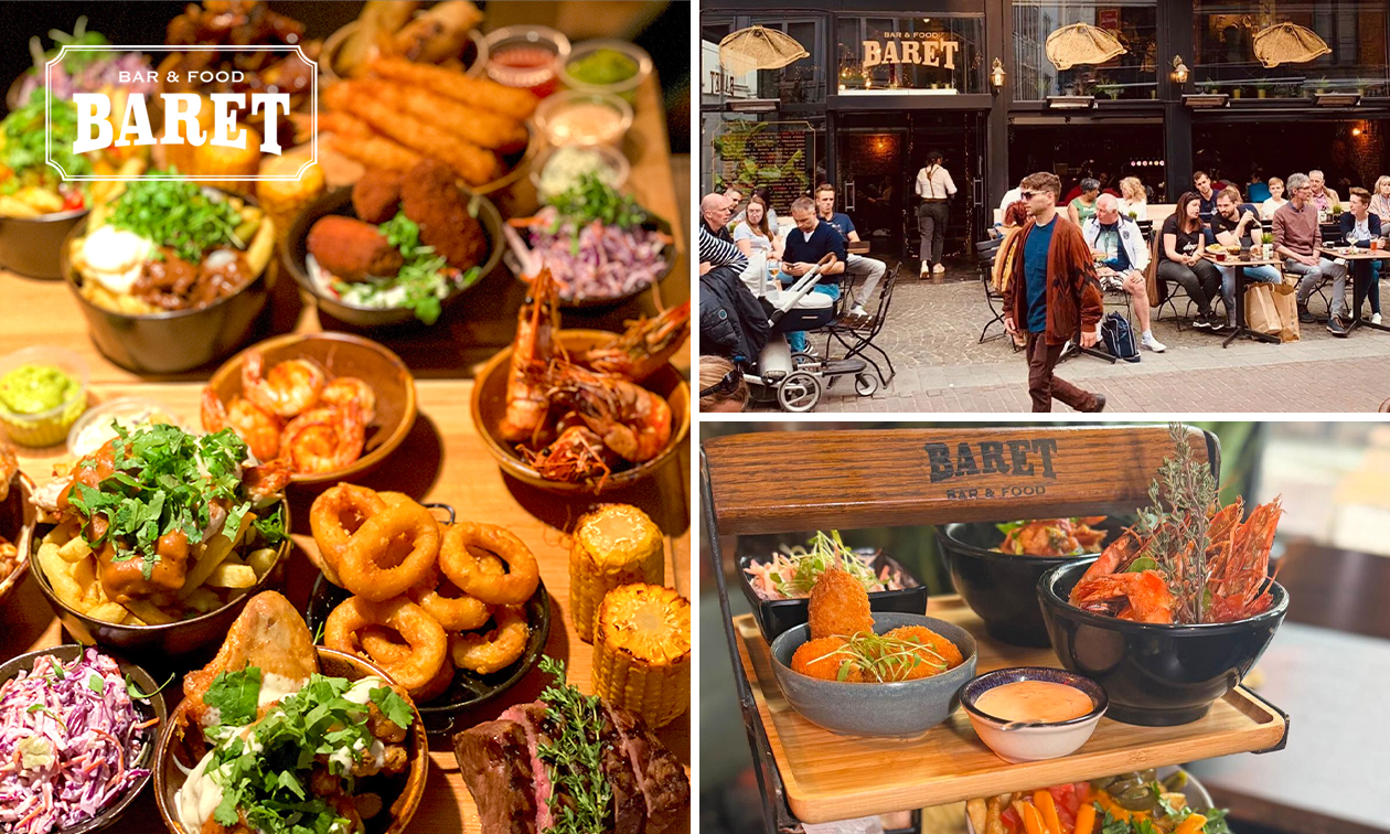 3-gangen keuzediner bij Baret Bar & Food