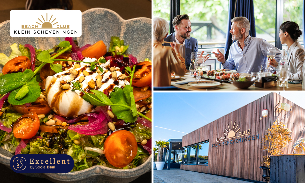 2- of 3-gangendiner à la carte bij Beachclub Klein Scheveningen