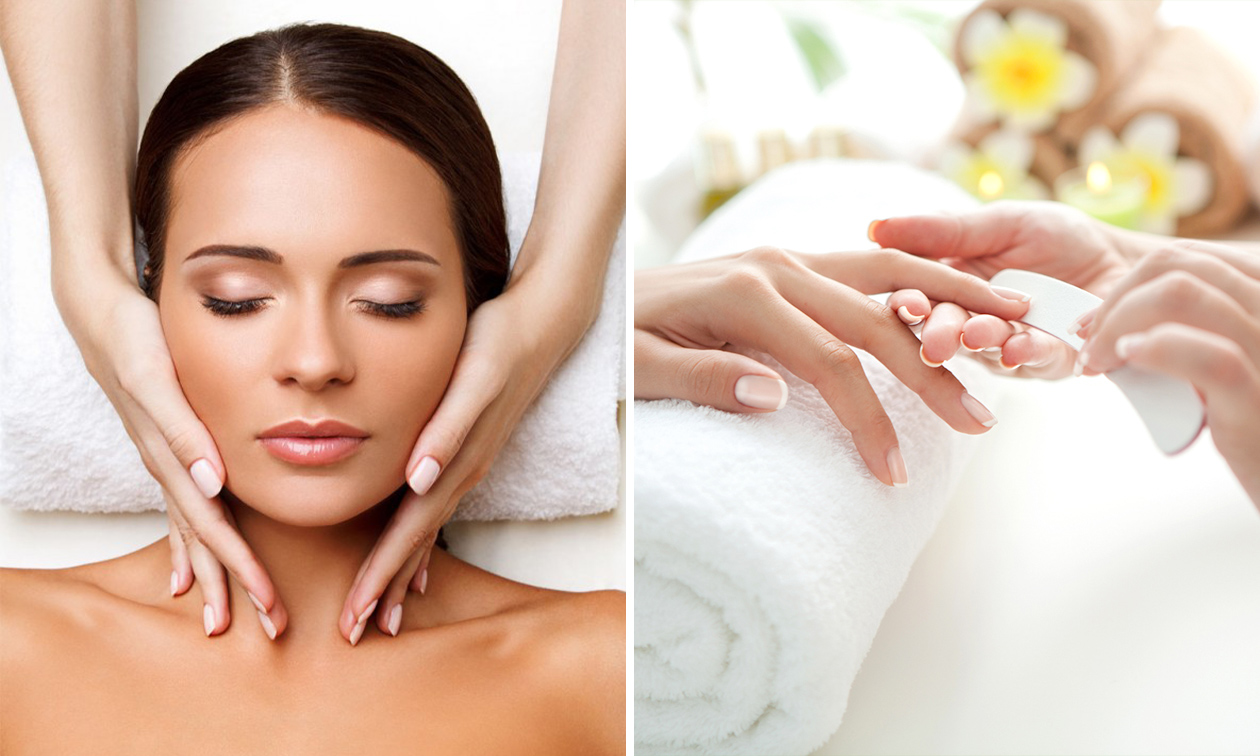Gezichtsbehandeling + evt. massage of manicurebehandeling (50 of 65 min)