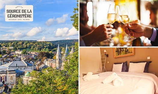 Overnachting voor 2 personen + welkomstdrankje + glaasje bubbels in de buurt van Spa