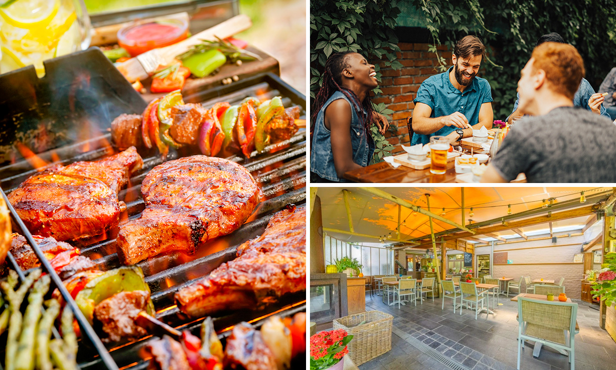 Zomerse tafelgrill (2 uur) + dessert naar keuze