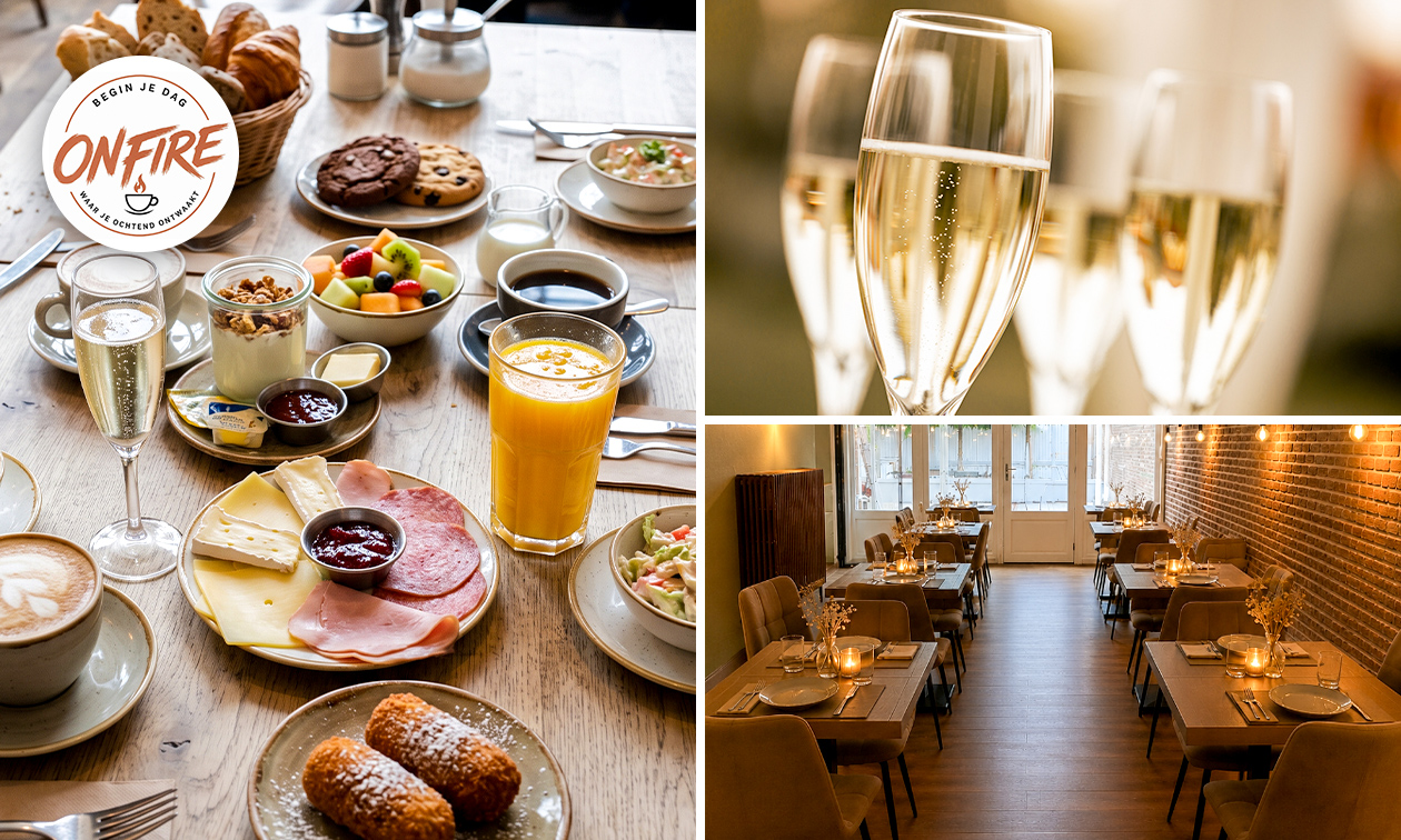 Ontbijt + glas cava Ontbijt + glas cava