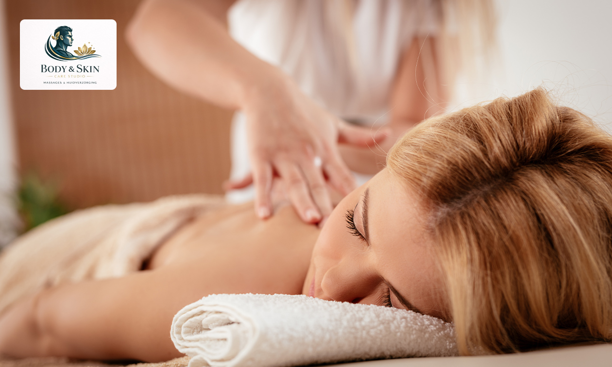 Massage naar keuze (45, 60 of 90 min) of acnebehandeling (40 of 50 min)