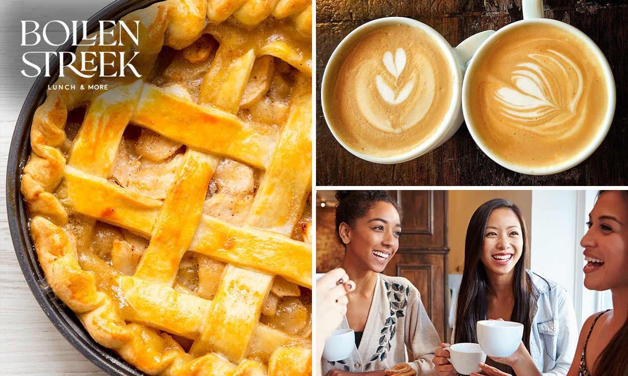 Warme drank + gebak naar keuze bij Bollenstreek Lunch & More