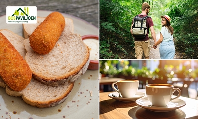 Wandelarrangement + koffie/thee + 2-gangenlunch bij Bospaviljoen de Norgerberg