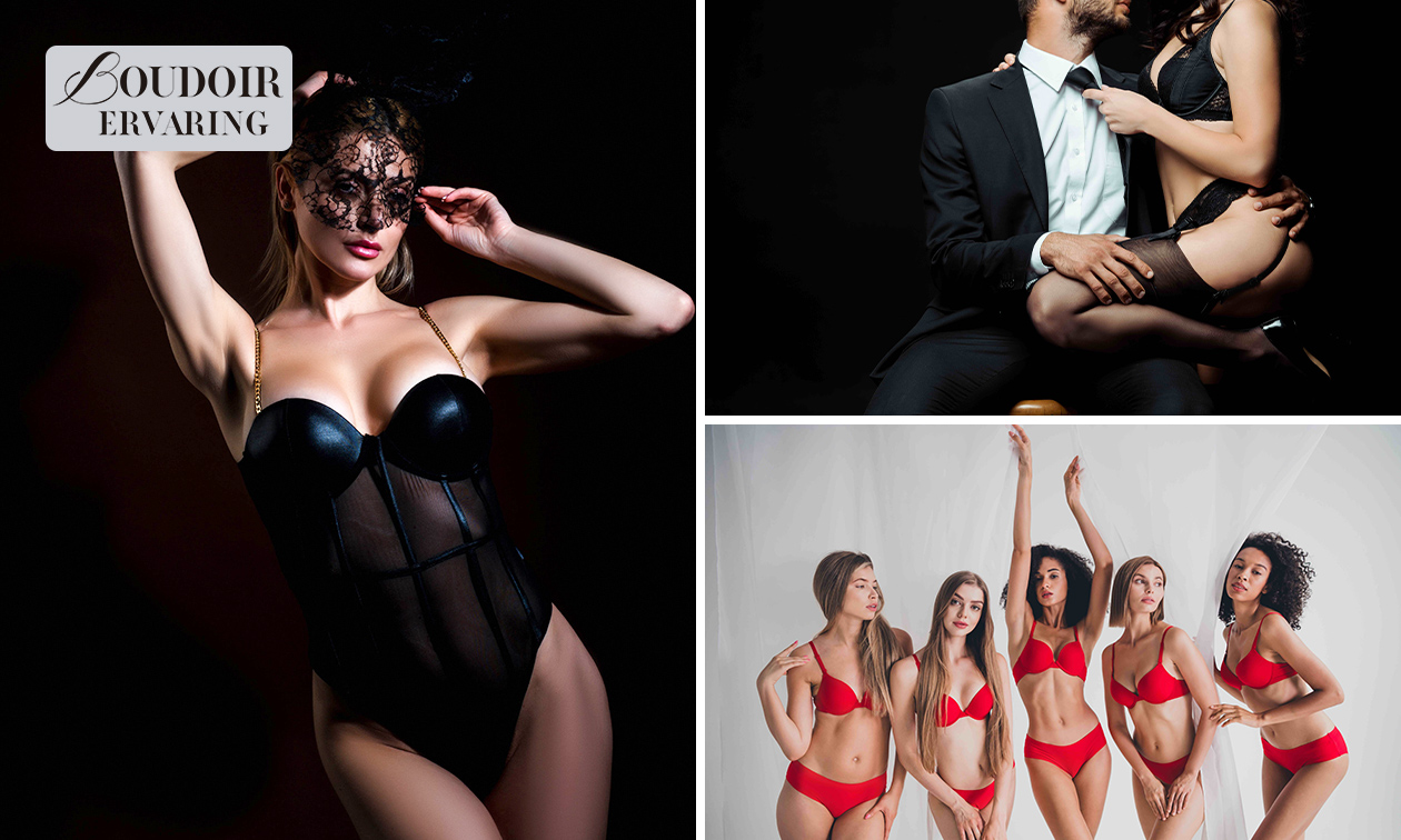 Luxe boudoirshoot voor 1, 2 of 4 personen + visagie + hairsyling + evt. high tea met bubbels