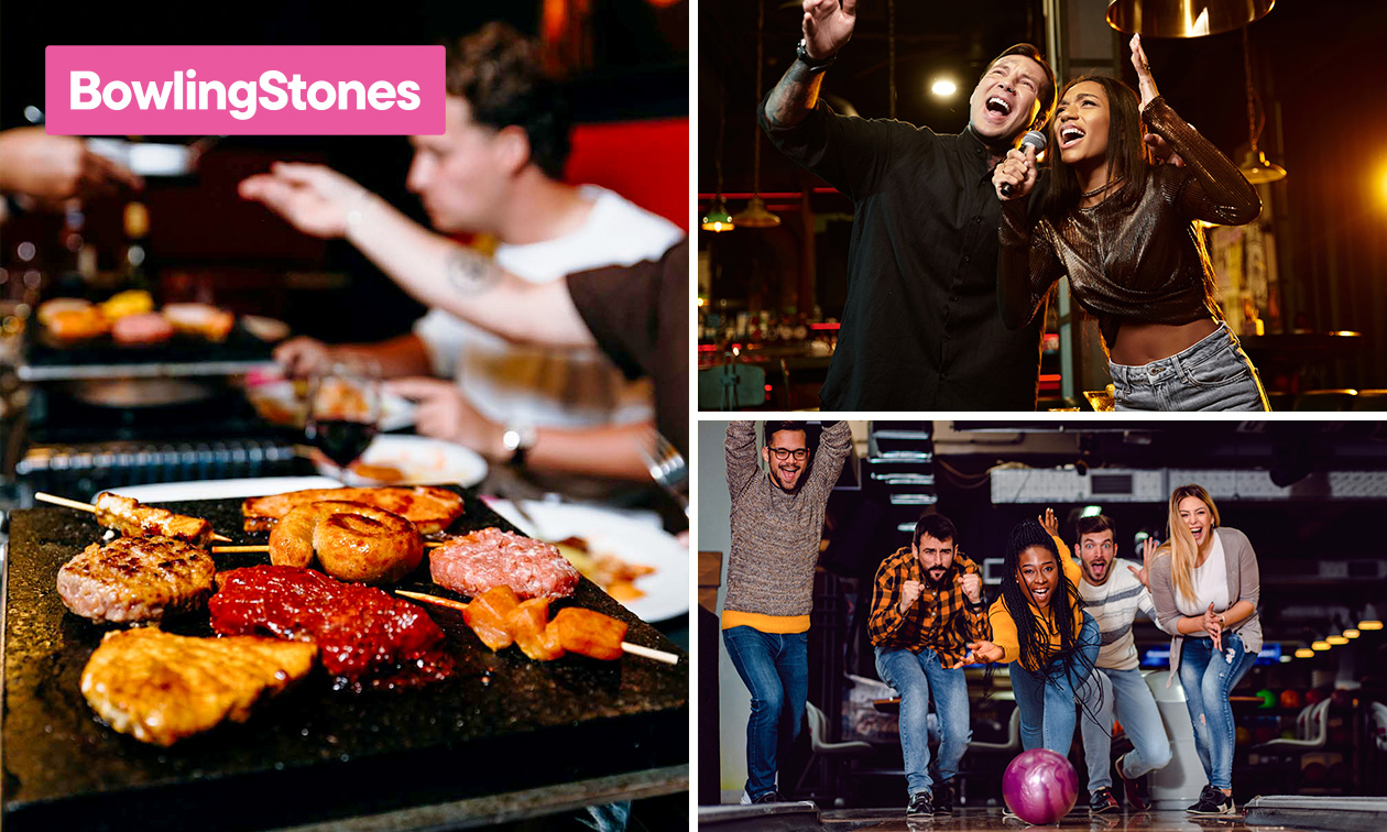 Steengrillen + bowlen (2 uur) of karaoke (1,5 uur)