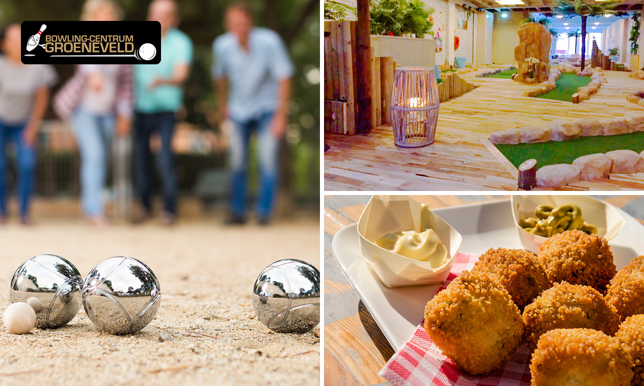 Minigolf + jeu de boules + bitterballen bij Bowlingcentrum Groeneveld