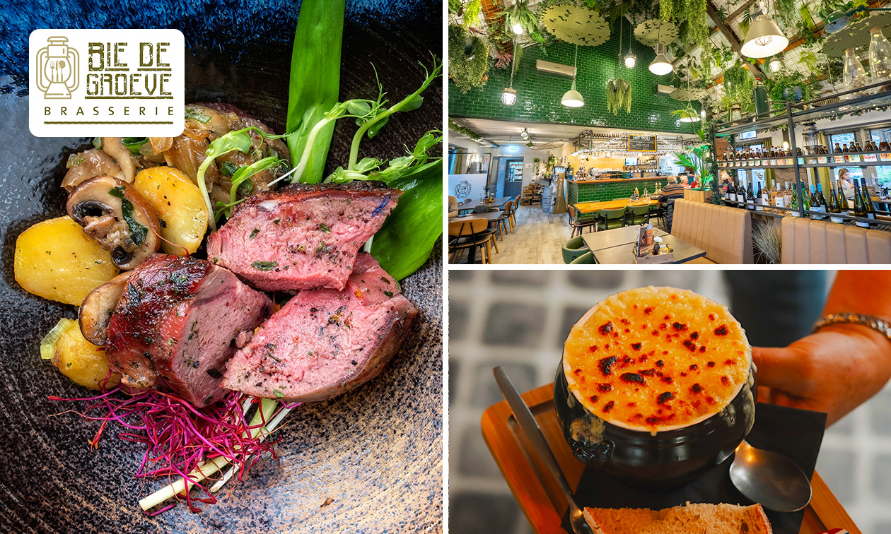 3-gangen keuzediner bij Brasserie Bie de groeve