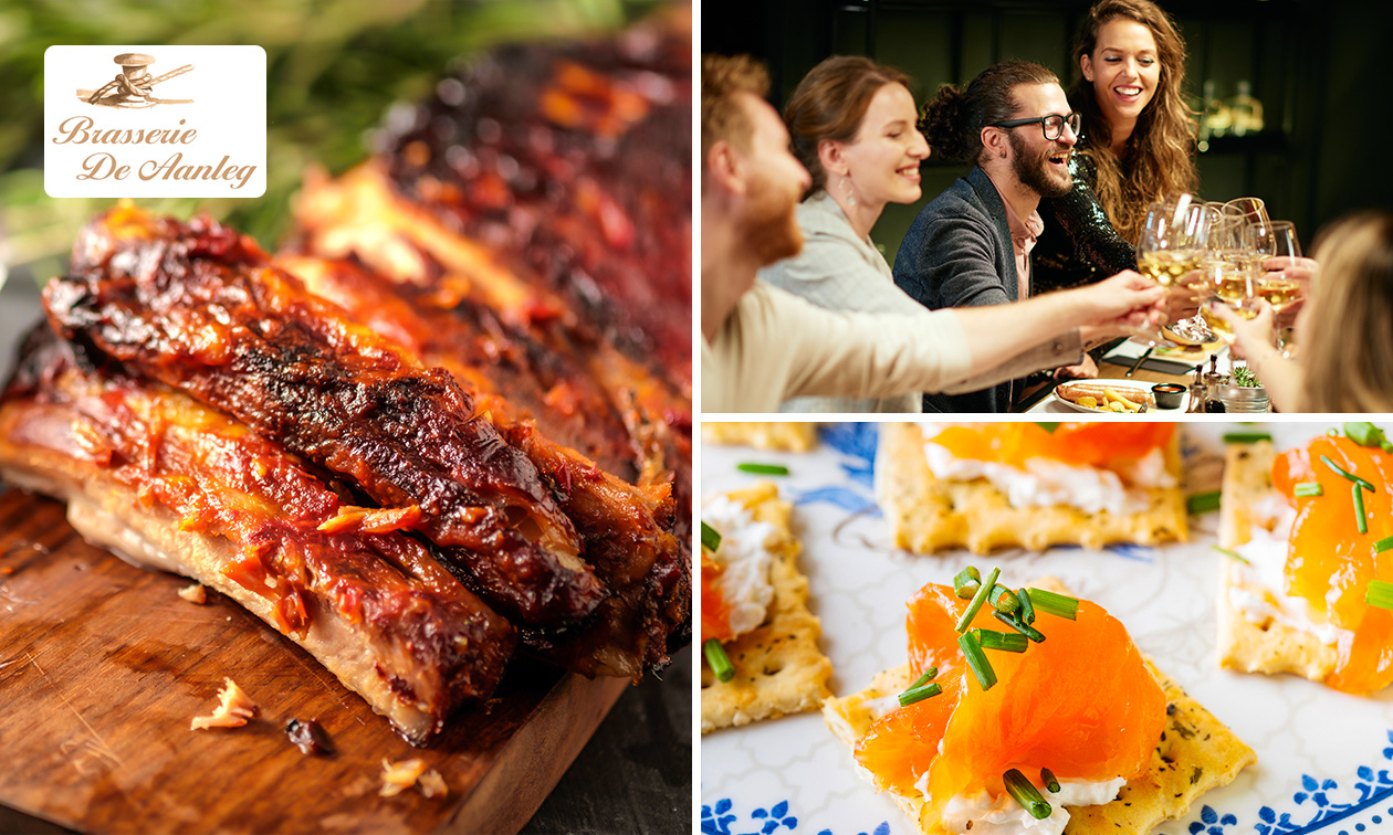 3-gangendiner à la carte + mandje brood bij Brasserie de Aanleg