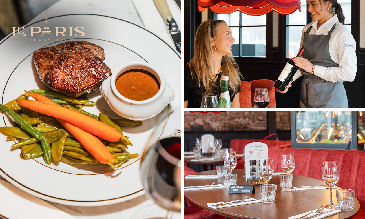 3-gangen keuzediner bij Brasserie Le Paris