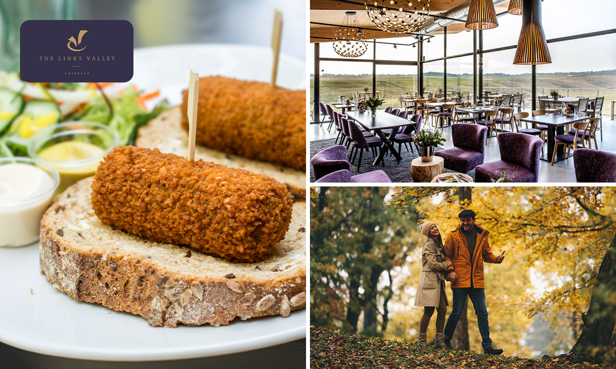 Fiets- of wandelarrangement + 2-gangenlunch bij Brasserie The Valley