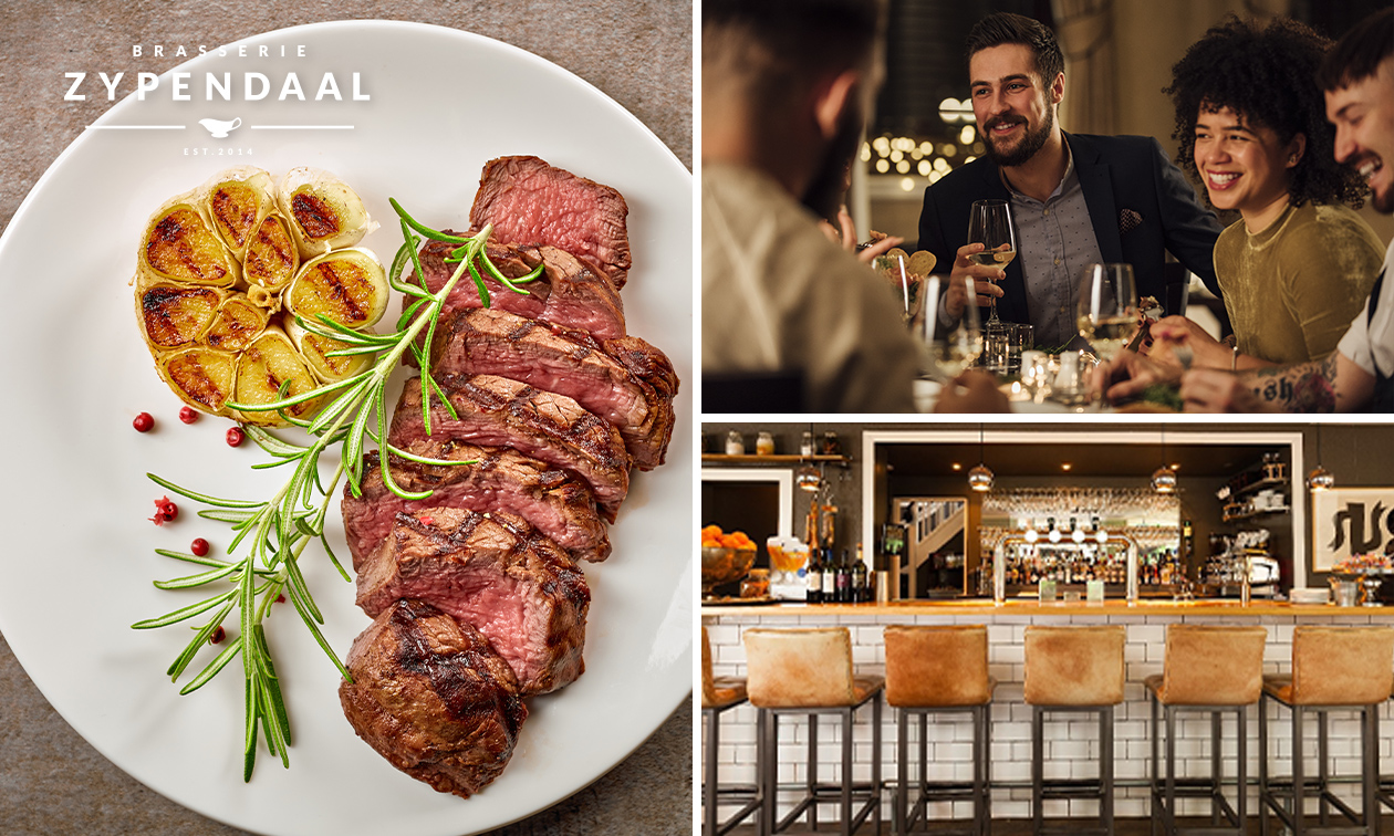 3-gangen keuzediner bij Brasserie Zypendaal