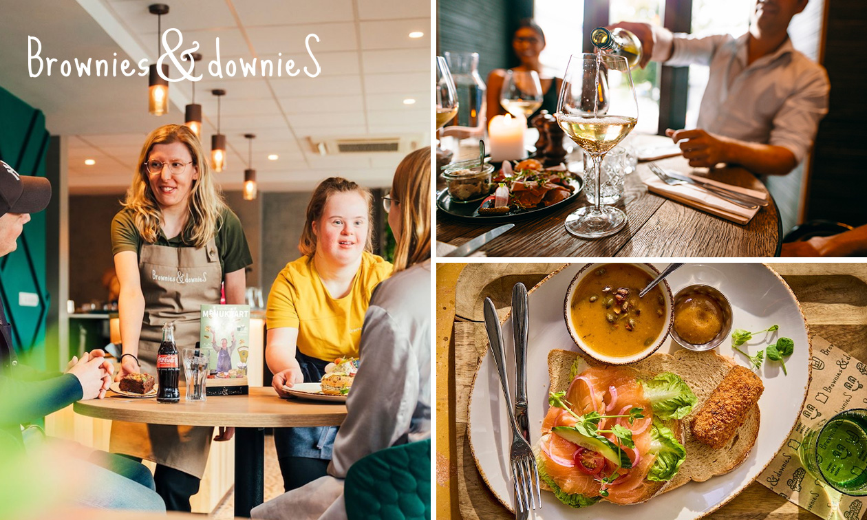 2- of 3-gangenlunch bij Brownies & DownieS Delft