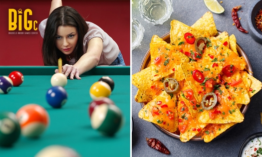 1h de billard + nachos à Anderlecht