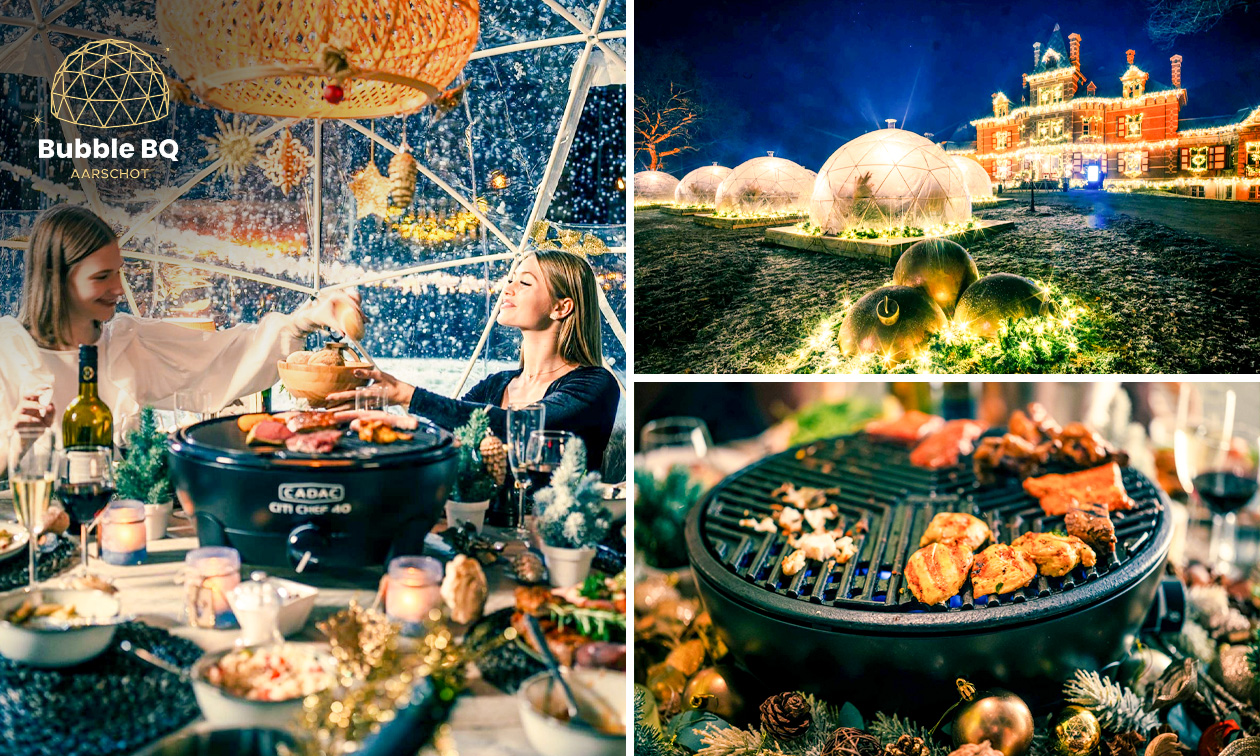 Luxe 3-gangendiner voor 4, 5 of 6 personen + aperitief in een dining dome