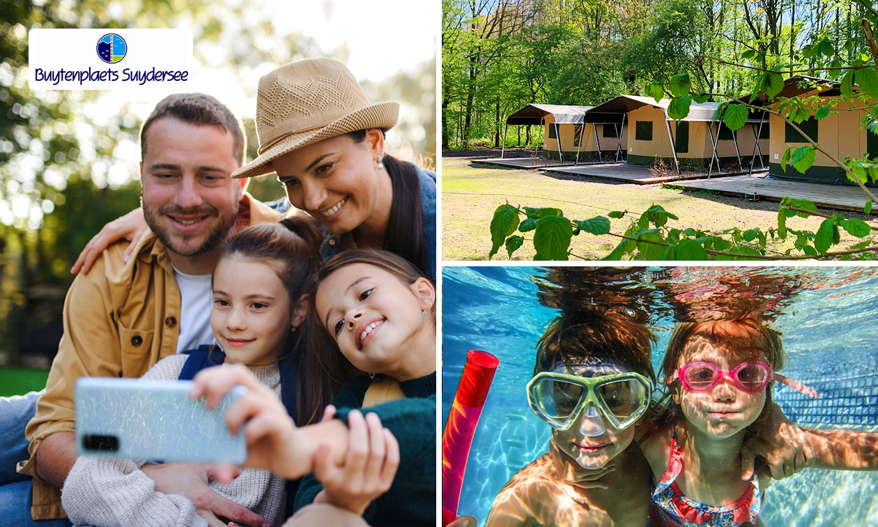 Overnachting(en) voor 2-4 pers. in safaritent of pipowagen + welkomstpakket