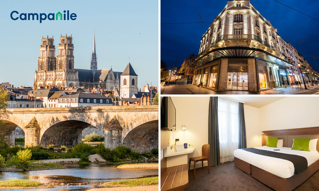 Overnachting voor 2 + ontbijt + vroege check-in in Orléans