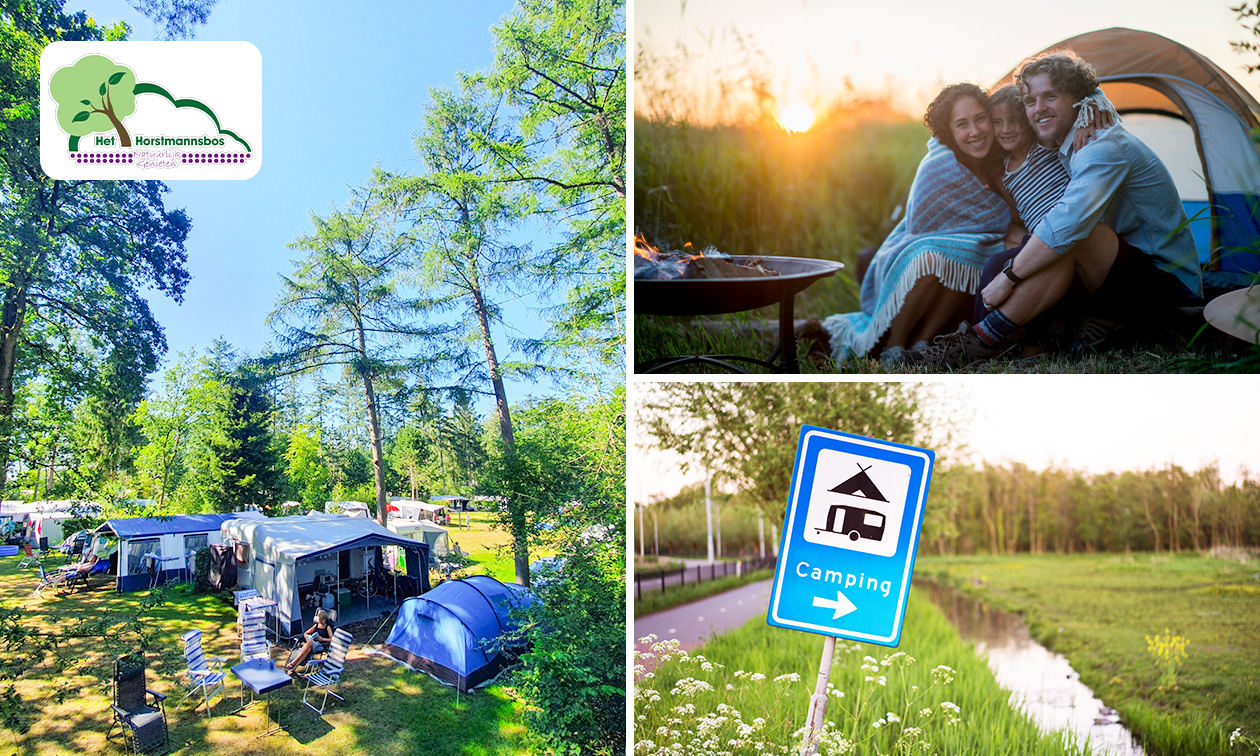 2, 5 of 7 overnachtingen voor 2 op een camping