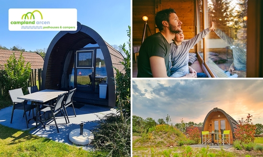 2, 3 of 4 overnachtingen voor 2 in een pod naar keuze + flesje wijn + vroege check-in