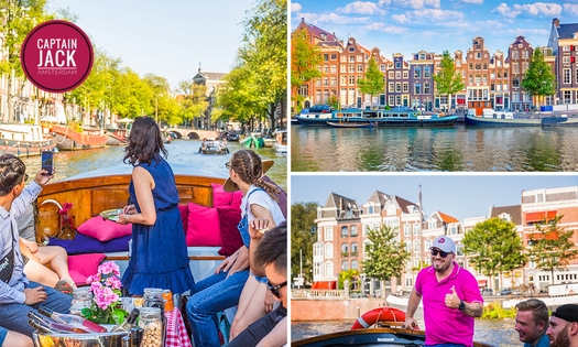 Rondvaart (90 min) + evt. onbeperkt drinken bij Captain Jack Amsterdam