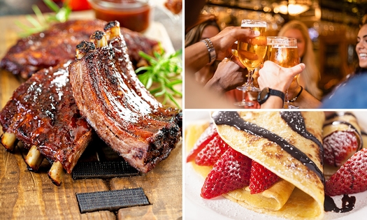 Menu en 3 services au choix ou menu ribs en 3 services à la carte à Bruxelles
