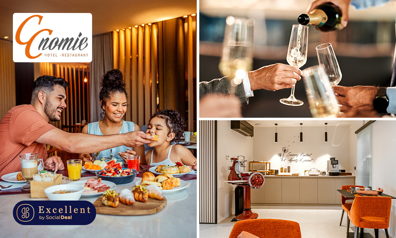 Buffet petit-déjeuner de luxe + verre de champagne à l'hôtel-restaurant CCnomie