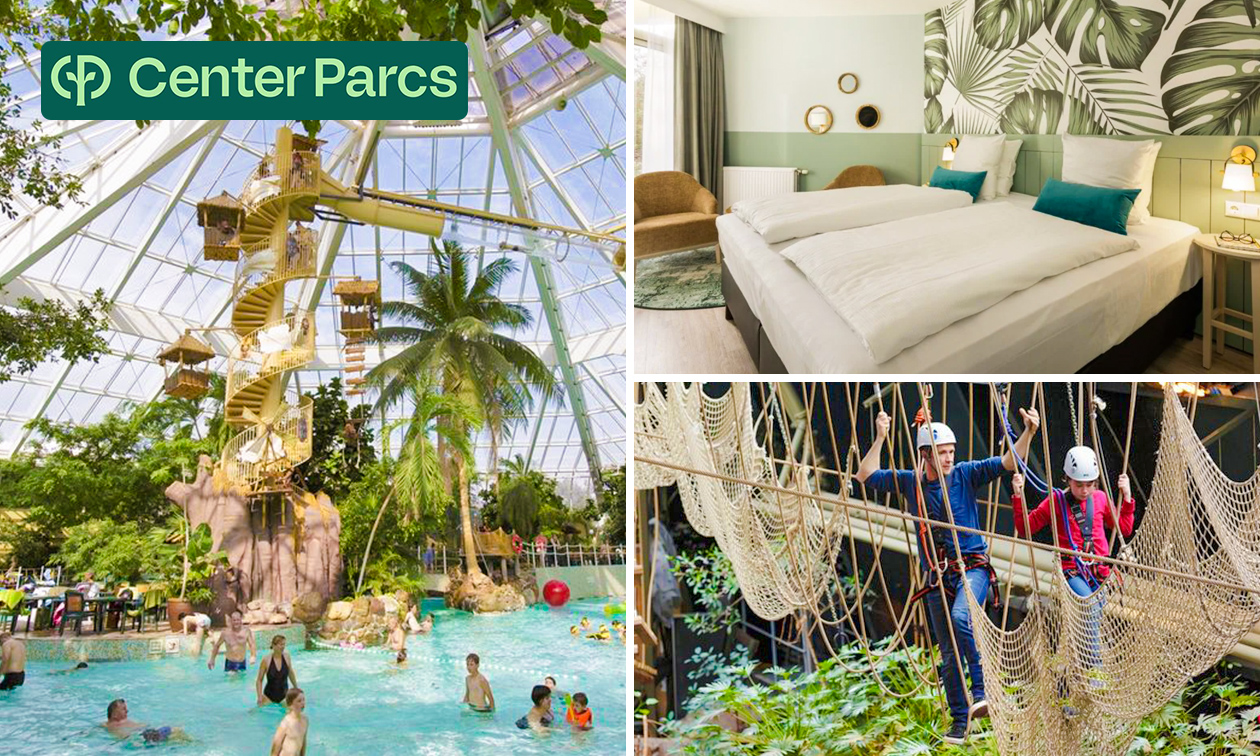 1, 2, 3 of 4 overnachtingen voor 2 + ontbijt in Center Parcs