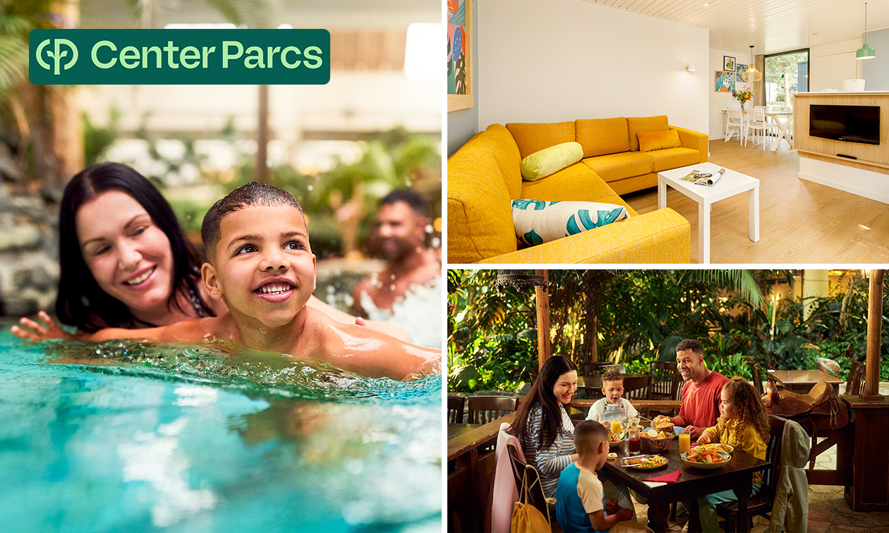 Wochenende oder Wochenmitte für 4 bis 6 Pers. im Center Parcs Mystery Park in den Niederlanden
