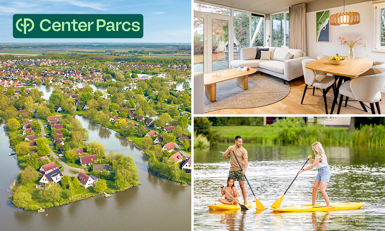 3 of 4 overnachtingen voor 4 tot 6 personen bij Center Parcs Parc Sandur