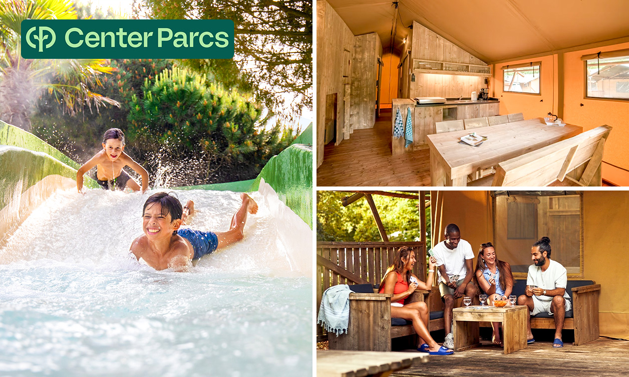 3 of 4 overnachtingen in een Lodgetent voor 6 pers. bij Center Parcs Port Zélande