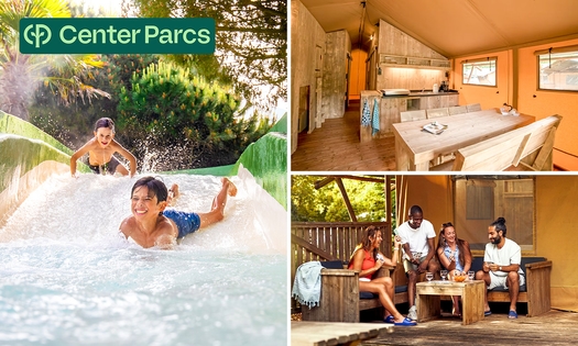 3 of 4 overnachtingen in een Lodgetent voor 6 pers. bij Center Parcs Port Zélande