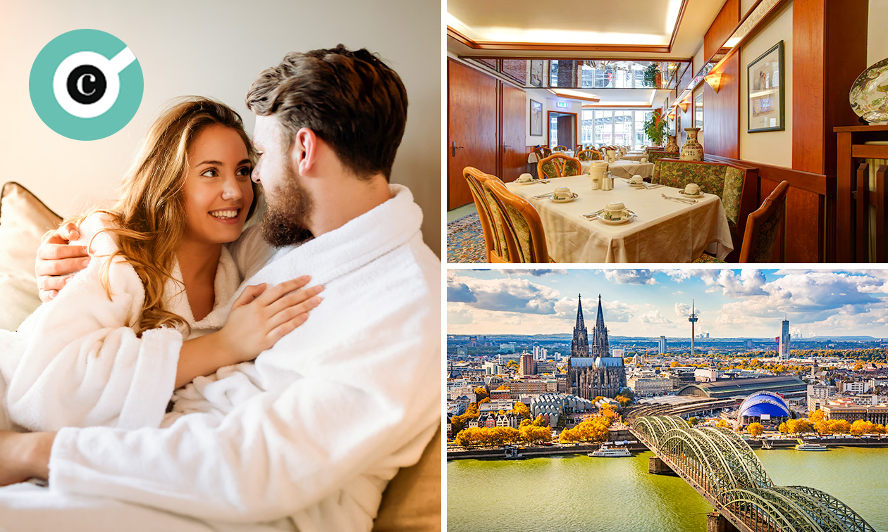 2 overnachtingen voor 2 + ontbijt + fles water en meer in hartje Keulen