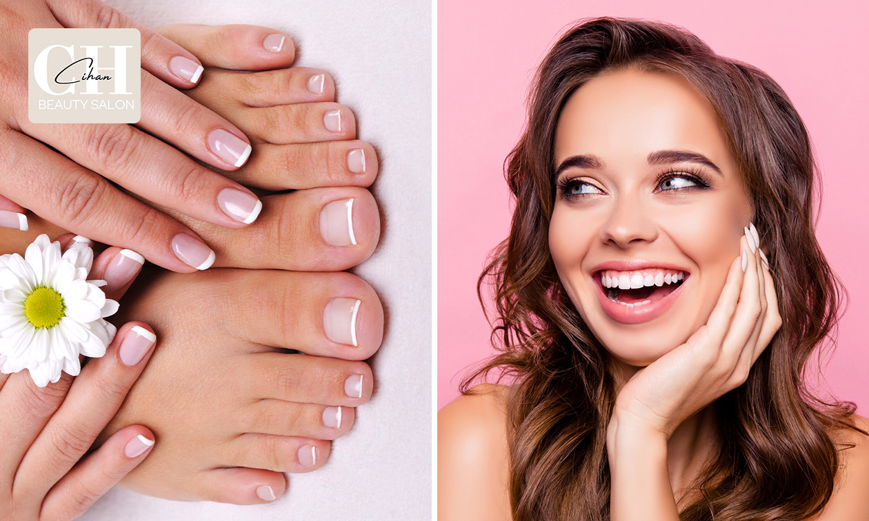 Pedicure- of manicurebehandeling + evt. nagellak of tandenbleken (50 min) nabij Brussel