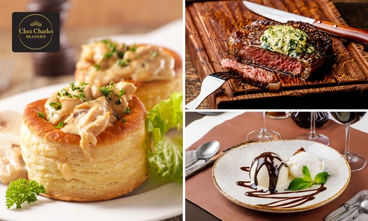 3-gangendiner à la carte bij Chez Charles Brasserie