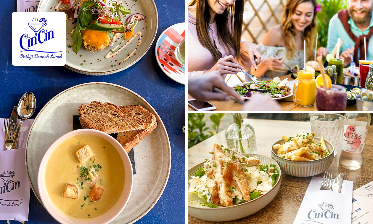 Ontbijt + warme drank of 2- of 3-gangen keuzelunch