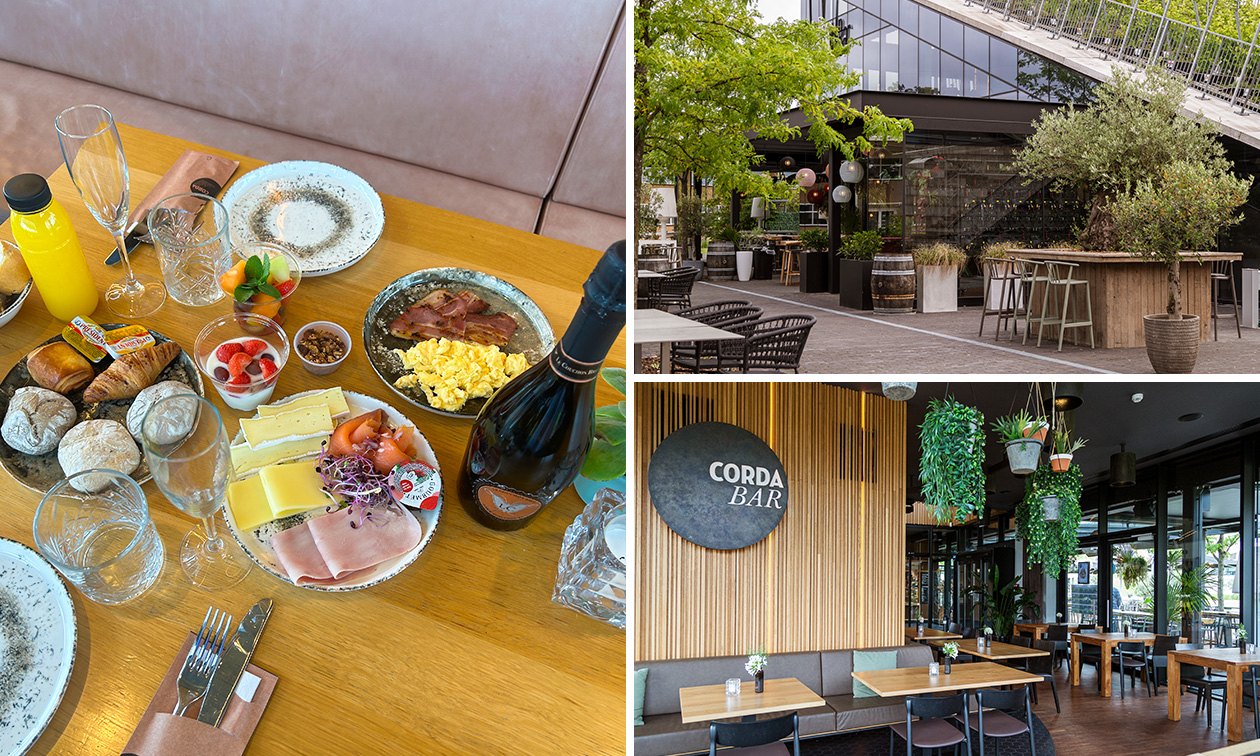 Luxe ontbijt + glas bubbels bij Corda Bar