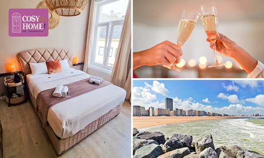 1 of 2 overnachting(en) voor 2 + ontbijt + welkomstrankje + late check-out in hartje Oostende