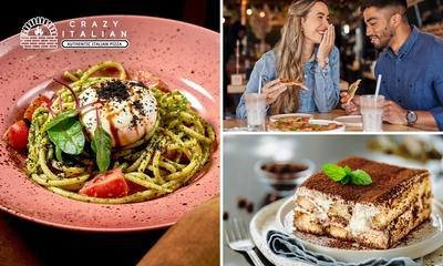 Italiaans 3-gangen keuzediner bij Crazy Italian in hartje Apeldoorn
