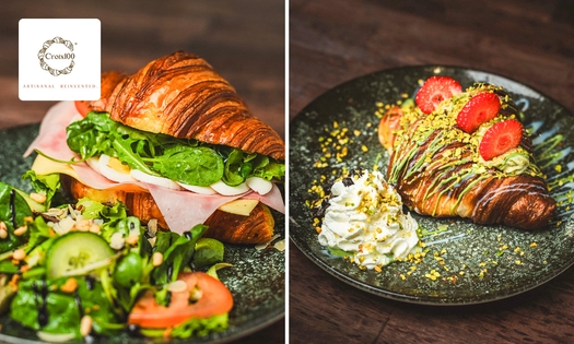 Hartige croissant à la carte + eventueel een zoete croissant naar keuze in Brussel