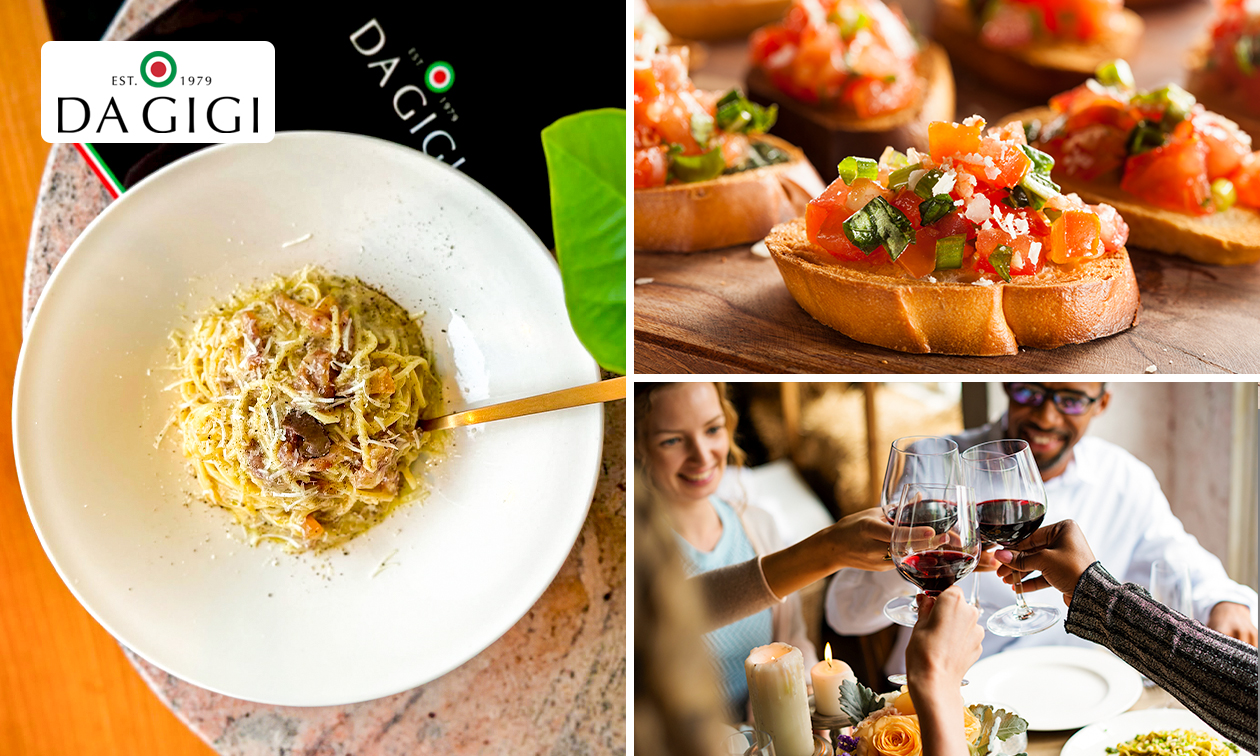 Italiaans 3-gangen keuzediner bij Da Gigi